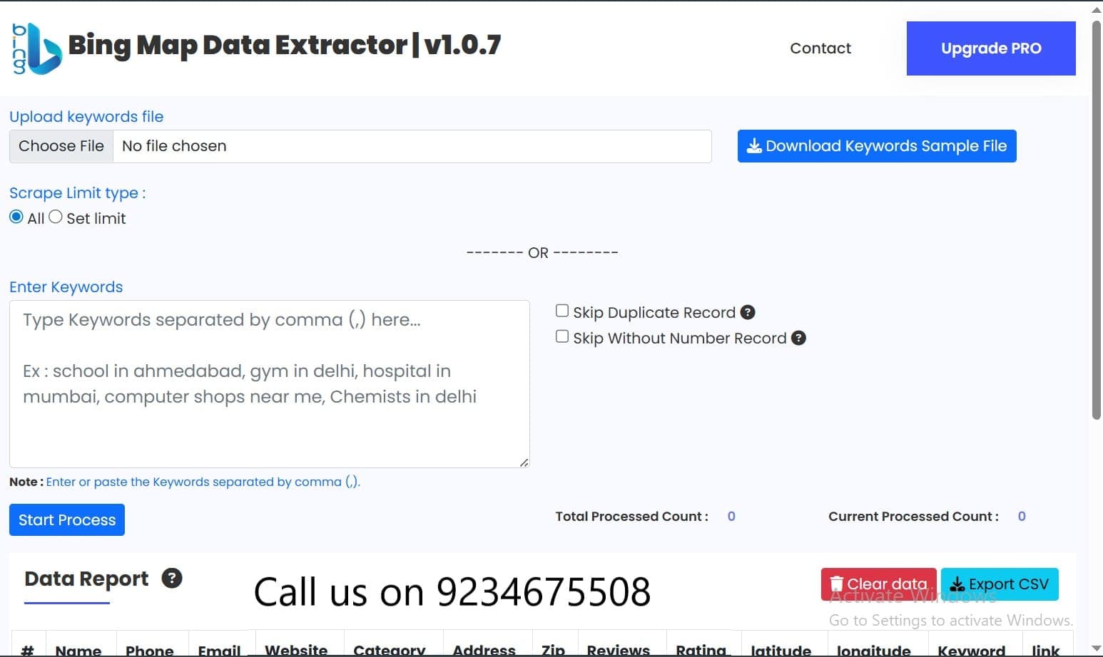 Bing Map Data Extractor